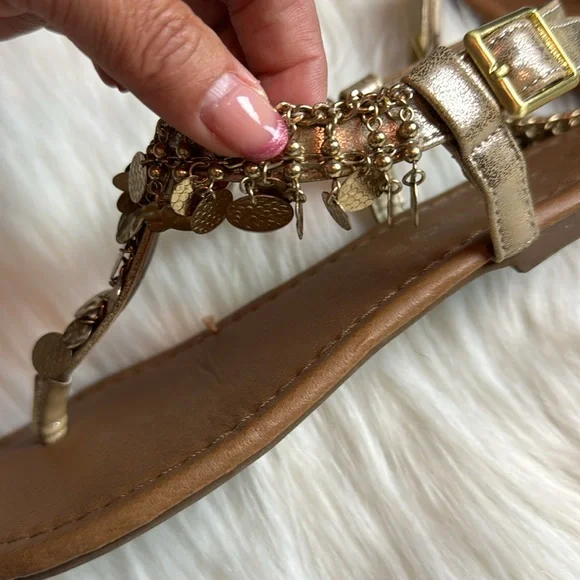 Rampage Boho Coin Sandals Size 6-1/2 - Picture 4 of 5